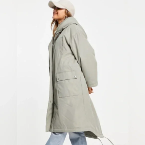ASOS DESIGN Maternity Waterfall Parka Coat